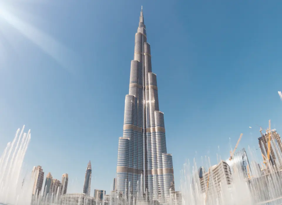 Burj Khalifa at the top
