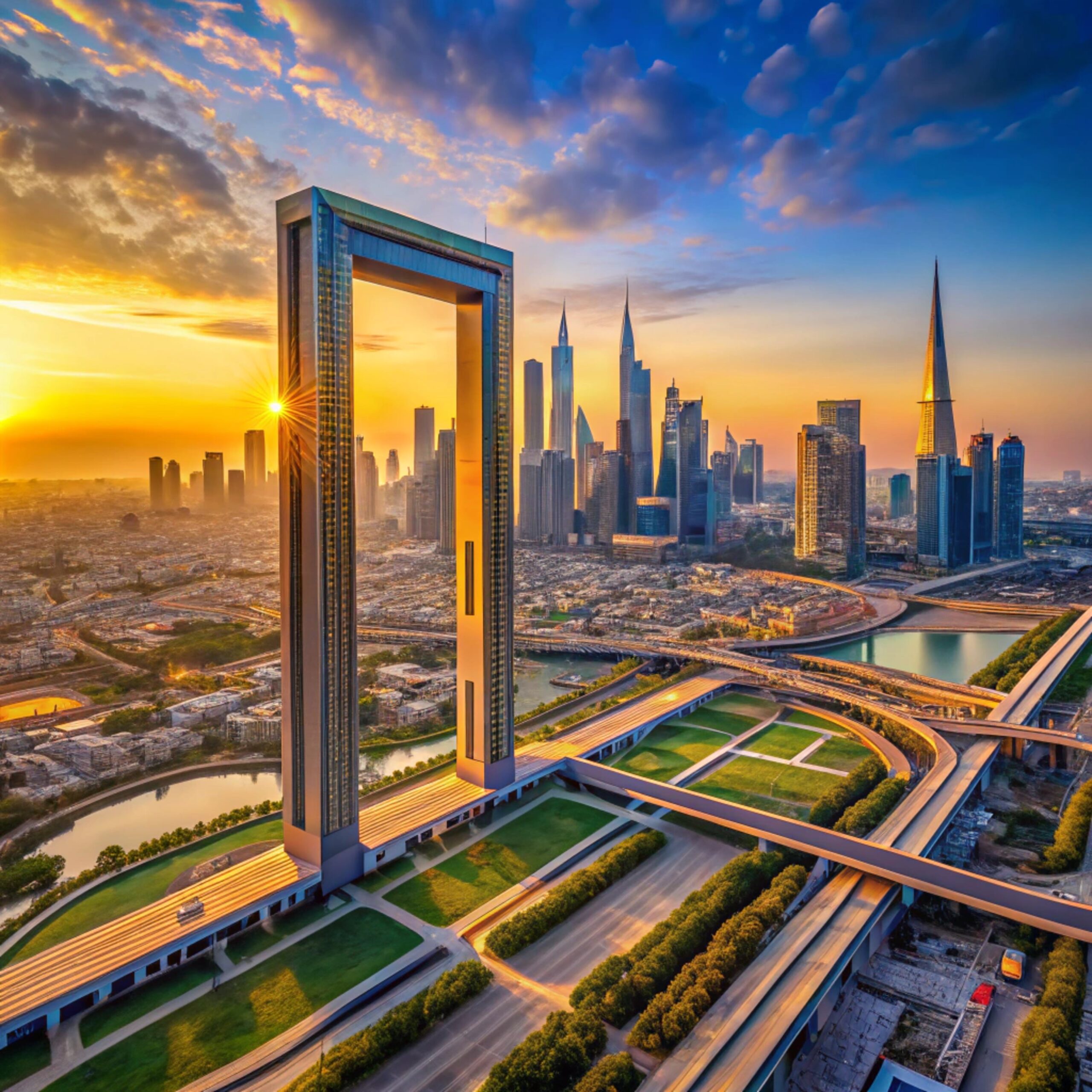 aerial-view-dubai-frame-downtown-skyline-skyscrapers-