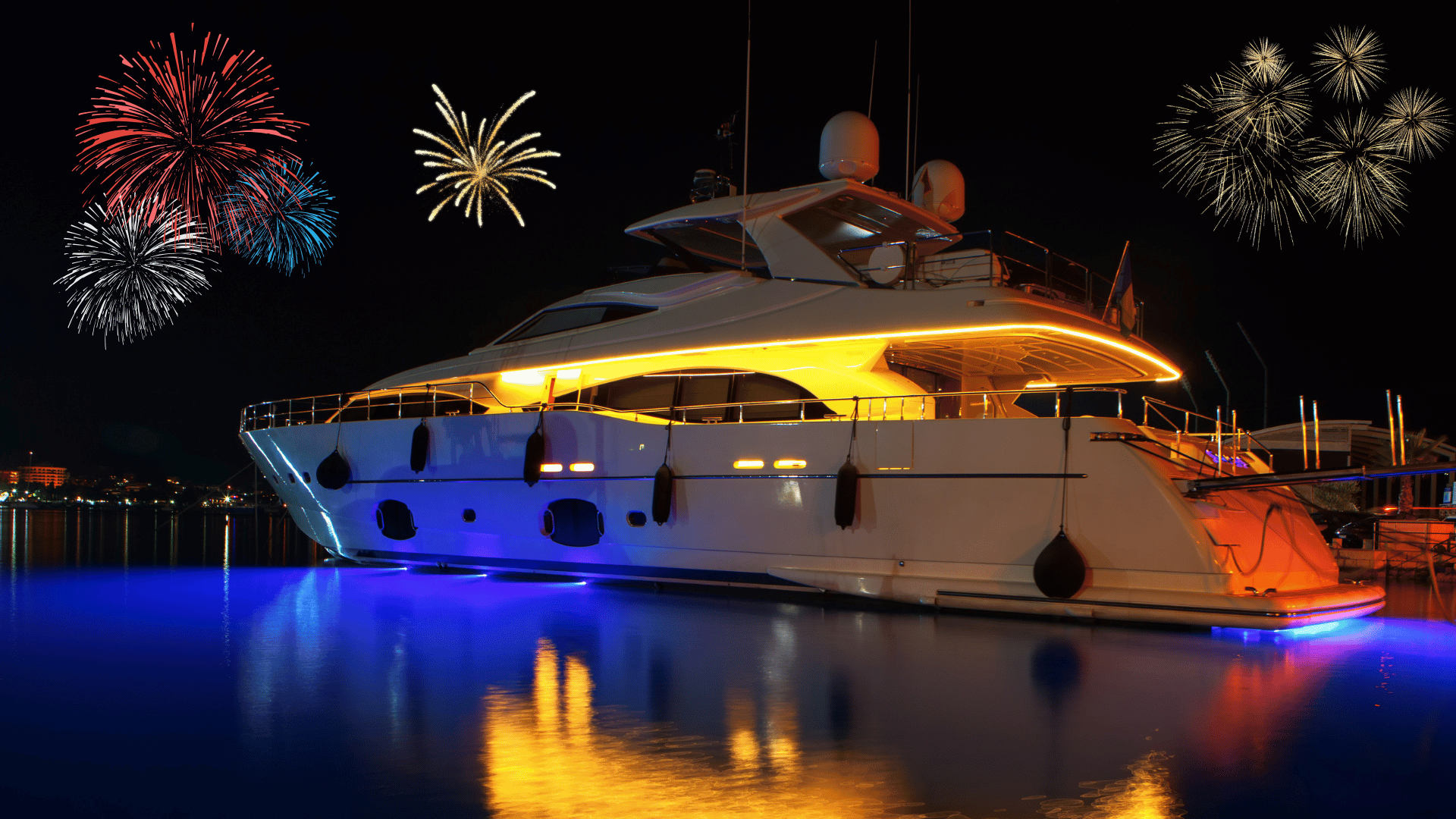 Unforgettable fireworks and yacht parties