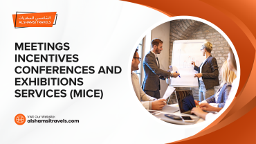 Business professionals attending a MICE conference or exhibition presentation